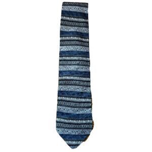 TESORO ROSSO Uomo Moda Men's silver blue Silk Neck Tie - Geometric Pattern